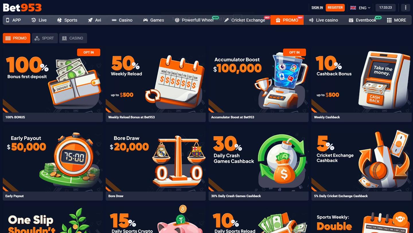 BET953 live markets interface