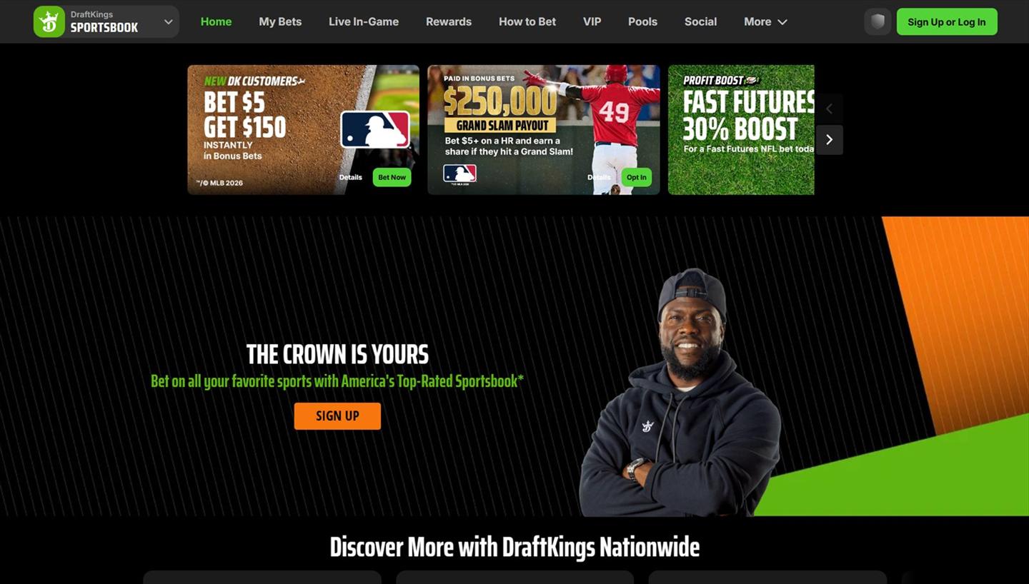 DraftKings sportsbook interface